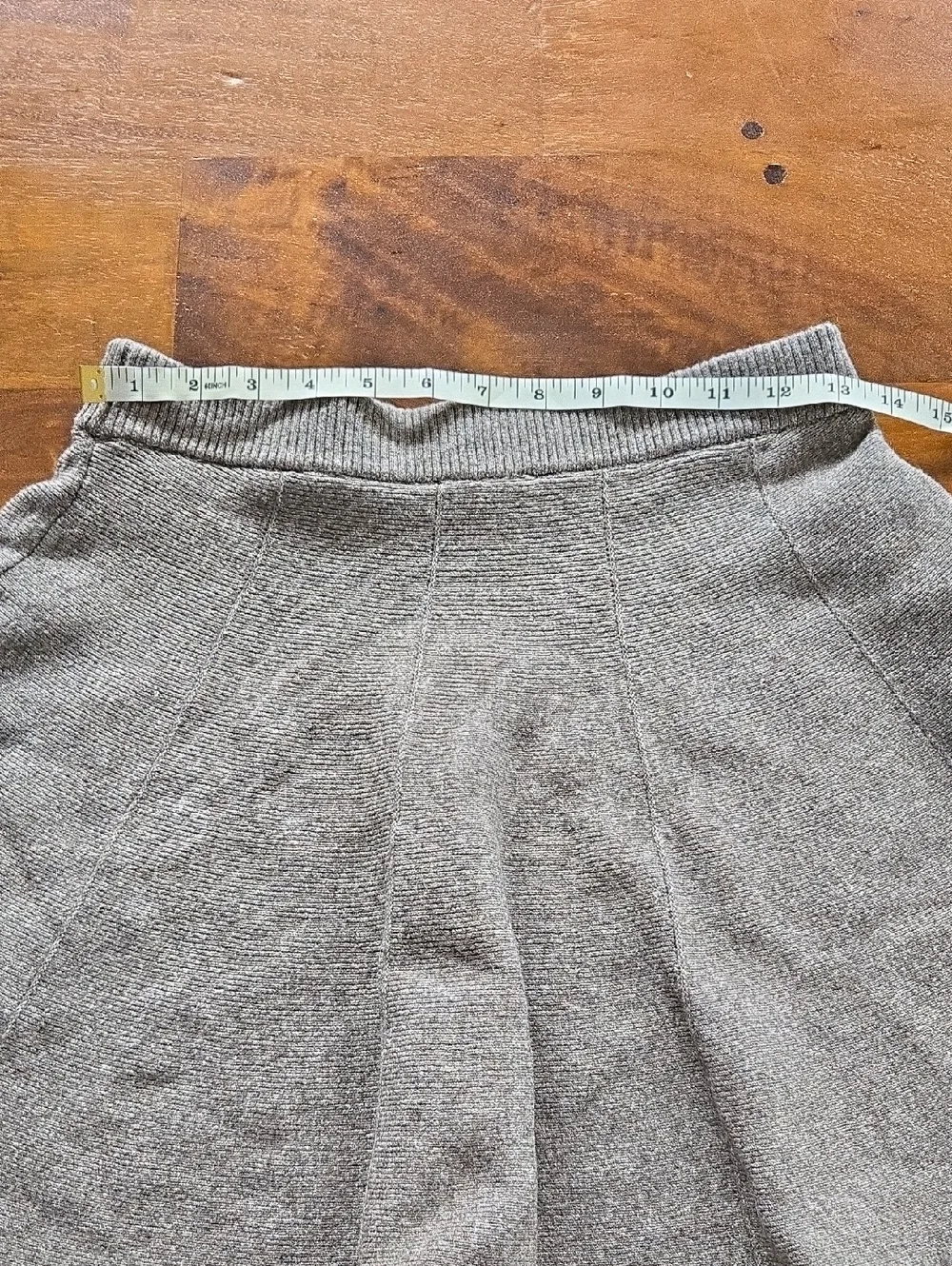 Free People Knit Wool Blend Skater Mini Skirt Taupe Brown Size Small